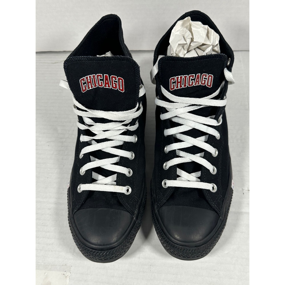 Converse Chuck Taylor All Star NBA Chicago Bulls HighTop Black Mens 11.5 164503C - Picture 14 of 16